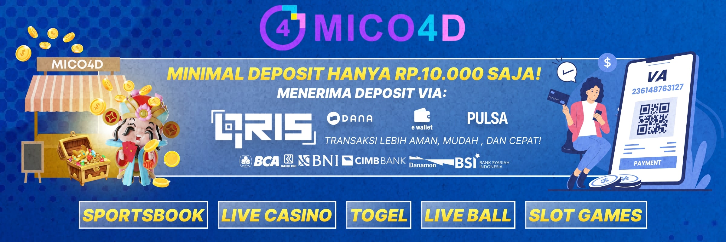 MICO4D - SITUS DEPOSIT 10RIBU DAN QRIS TANPA POTONGAN 